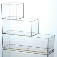 Acrylic Desktop Aquarium Tank with Divider for Fish, Shrimp, Turtle, or Plants