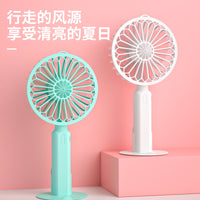 2024 Portable USB Rechargeable Mini Handheld Fan with Phone Holder for Office and Students