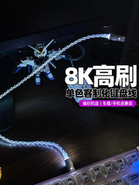 Customizable Luminous Mechanical Keyboard Cable for Gaming and CarPlay