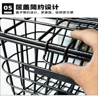 Universal Electric Bicycle Basket with Lid, Front/Rear Mount, Large Capacity, for E-bikes and Bicycles