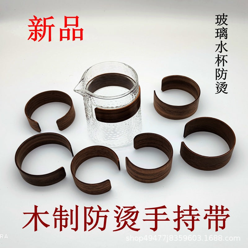 Wooden Anti-Scald Sleeve for Glass Cups