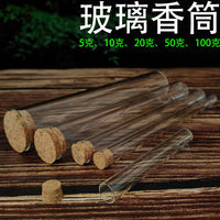 Glass Incense Tube with Cork Stopper for Agarwood Sandalwood Storage