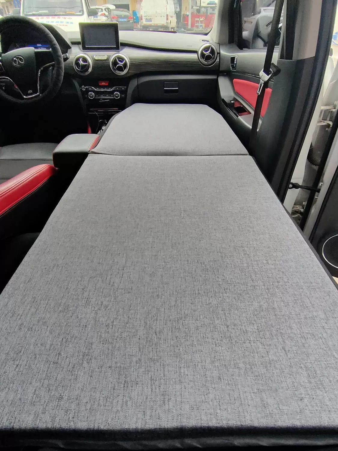 Car Back Seat Air Mattress for Travel and Camping, Foldable Inflatable Bed for SUV, Sedan, and Minivan