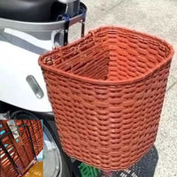 Large Capacity Plastic Bicycle Rear Basket with Lid for Motorcycles and Electric Bikes