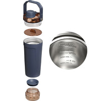 304 Stainless Steel Insulated Shaker Bottle with Handle for Gym, Outdoor, and Car Use