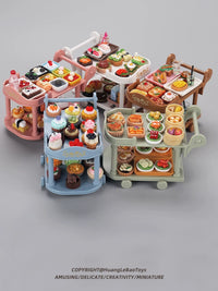 Miniature Supermarket Cart Play Food Set for Kids
