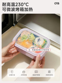 OTB Collapsible Silicone Lunch Box - Portable, Microwave-Safe, Foldable Food Storage Container