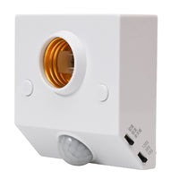 E27 Motion Sensor Light Socket with Sound & Light Control for LED Bulbs