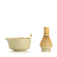 Japanese Style Ceramic Matcha Bowl and Whisk Holder Set for Traditional Tea Ceremony
