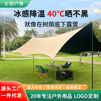 Outdoor Camping Tarp Sunshade Canopy with UV Protection for Picnic and Shelter