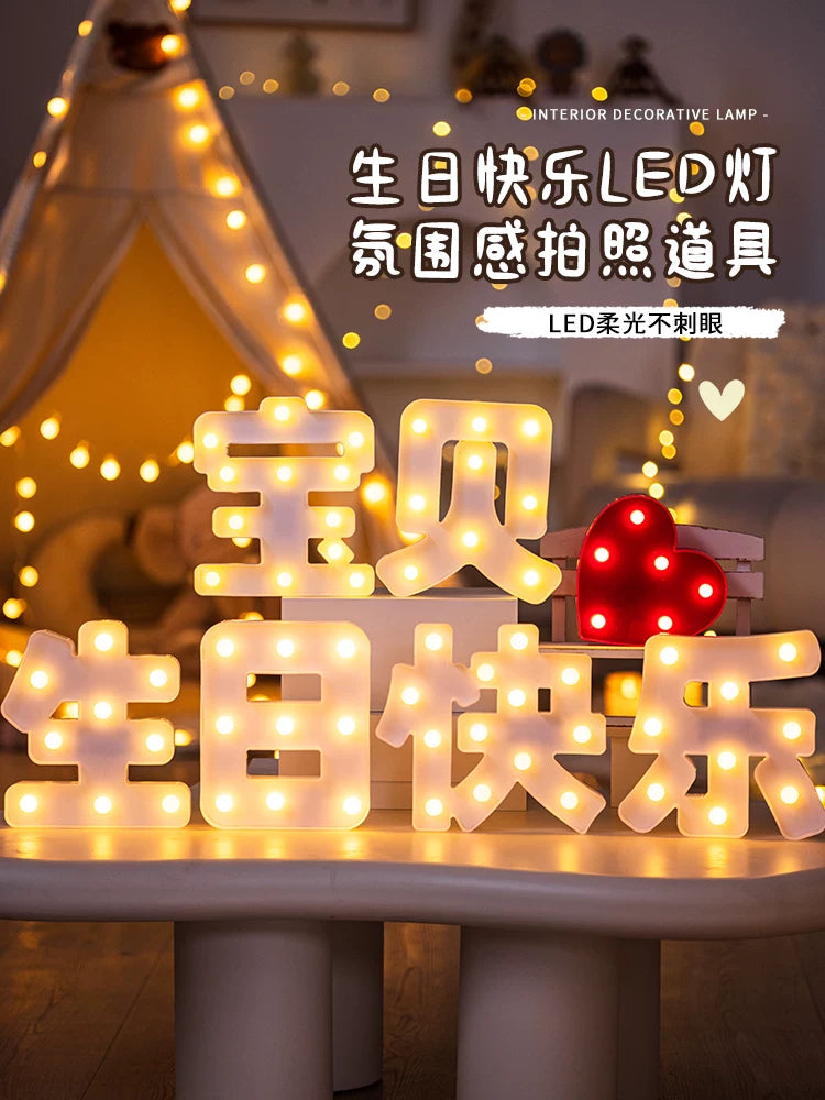 Happy Birthday LED Neon Sign for Car Trunk Decor, Proposal, Valentine's Day, and Party Ambiance