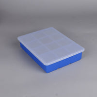 12-Cavity Silicone Ice Cube Tray Large Capacity Square Ice Mold for Milk Tea Shops Home Freezing