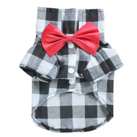 Pet Plaid Suit with Bow Tie for Dogs, Formal Wedding Attire