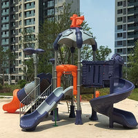 Outdoor Plastic Playground Slide for Kids, Indoor/Outdoor Rotary Slide for Kindergarten and Parks