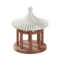 Chinese Style Round Pavilion Miniature Model for Micro Landscape Bonsai Decor