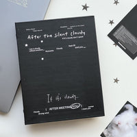 Minimalist Black and White 3-inch Photo Album for Instax and Small Cards, Aesthetic Student Collection Book