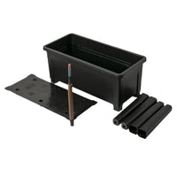 Large Self-Watering Planter Box for Outdoor Vegetable Gardening - Rectangular Plastic Pot with Nordic Design