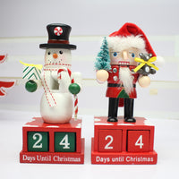Christmas Countdown Calendar Ornament - Santa/Snowman Desktop Decor