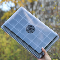 24-Cell Seed Starter Tray Kit with Dome and Vents, Thickened Plastic Seedling Germination Trays