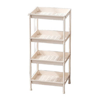 Multi-layer Plastic Bathroom Basin Storage Rack with Hollow Panels