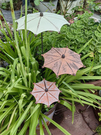 Morning Garden Wrought Iron Flower Stake Vintage Umbrella Decorative Iron Ground Insert Garden Ornament Pot Decoration Detachable