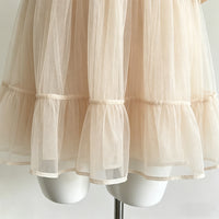 Korean Style Sequin Mesh Camisole Dress with A-Line Skirt Set