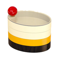 Rotating Multi-Layer Jewelry Storage Box with Lid, Compartment Organizer for Rings and Accessories