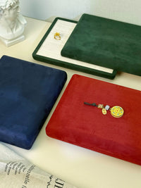 Multi-functional Velvet Jewelry Display Tray with Magnetic Lid for Necklaces, Pendants, Rings
