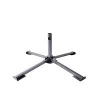 Cross Base Umbrella Stand for Outdoor Patio Market Umbrellas, Heavy-Duty Folding Quad-Leg Design, Wind-Resistant Stabilizer