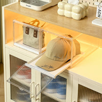 Stackable Transparent Dustproof Hat Storage Box for Baseball Caps and Duckbill Hats