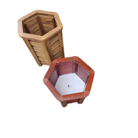 Outdoor Hexagonal Aluminum Alloy Planter Box Movable Flower Bed Creative Garden Patio Vegetable Planting Container