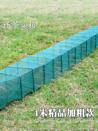 Foldable Fishing Net Trap for Shrimp, Crayfish, Eel, and Fish, Heavy Duty Design