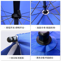 Outdoor Commercial Beach Umbrella with UV Protection and Windproof Design, Foldable Sunshade for Patios and Markets