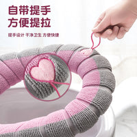 Universal Thickened Plush Toilet Seat Cover Winter Warm Waterproof Toilet Sticker Pad