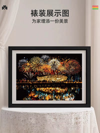 A4 Scratch Art Paper Set with Colorful Night View Designs for DIY Art and Stress Relief