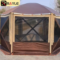 Hexagonal Automatic Pop-Up Tent for Camping, Beach, and Outdoor Events