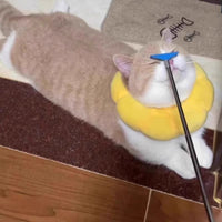 Retractable Cat Teaser Wand with Massager and Grooming Comb for Interactive Play and Scratching Relief