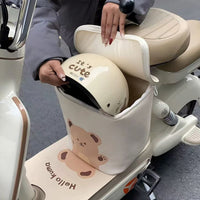 Electric Scooter Front Seat Storage Bag with Sun Protection - Large Capacity Organizer for E-bikes