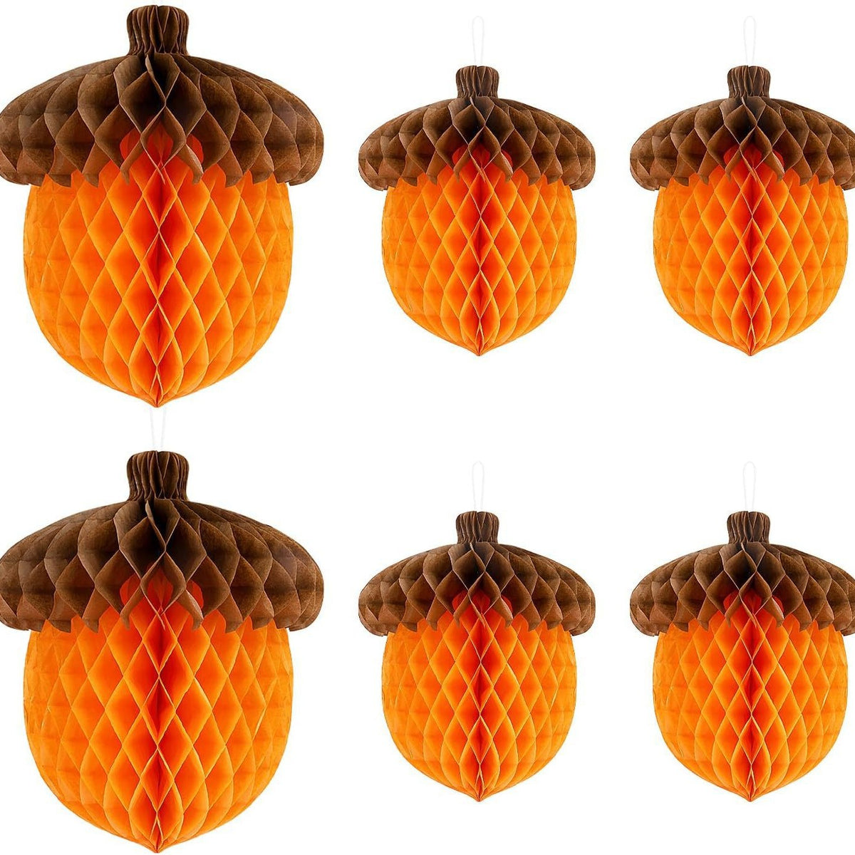 Autumn Acorn Honeycomb Balls Thanksgiving Party Decorations