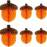 Autumn Acorn Honeycomb Balls Thanksgiving Party Decorations