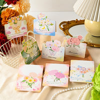 3D Floral Bouquet Greeting Cards for Thanksgiving and Festivals, Hand-Painted Rose Decorative Message Cards