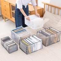 Mesh Compartment Underwear Organizer for Drawers, Foldable Storage Box for Bras, Socks, T-Shirts, Jeans