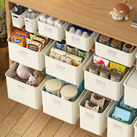 Household Plastic Storage Box with Lid for Snacks, Toys, and Clothes Organization