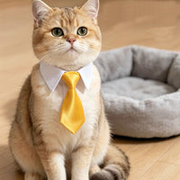 Pet Dog Cat Striped Bow Tie Collar Bandana Scarf