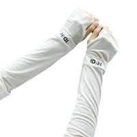 IDN Letter Seamless UV Protection Ice Silk Arm Sleeves for Outdoor Driving Cycling