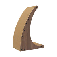 Corrugated Cardboard Cat Scratcher Post with L-shaped Wall Mount and Integrated Cat Bed