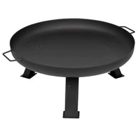 23.5-inch Portable Outdoor Fire Pit with Charcoal Grill Grate, Large Steel Modern Fire Bowl for Backyard Patio
