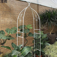 Vintage European Style Metal Garden Arch for Climbing Plants, Roses, and Vines