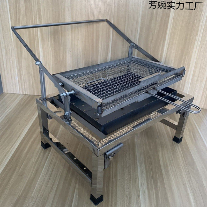 Portable Stainless Steel Flip BBQ Grill for Outdoor Camping and Home Use