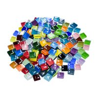 1200-Piece Colorful Crystal Glass Mosaic Tiles for DIY Kids' Art & Craft Projects